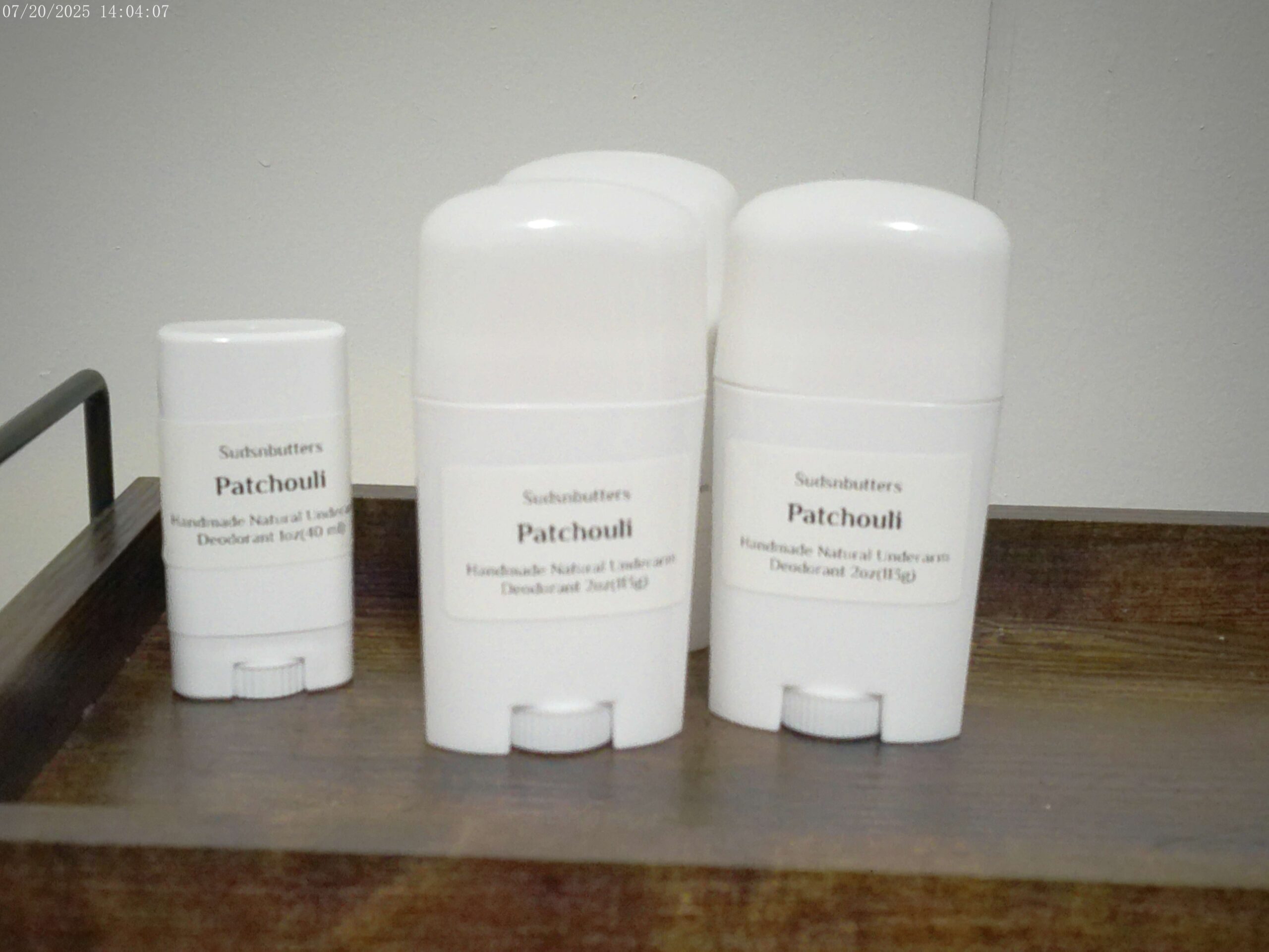 Patchouli Natural Underarm Deodorant "Full Size"